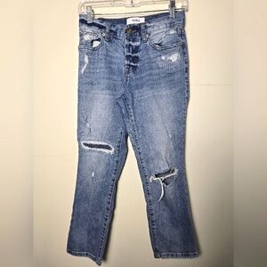 Women's Pistola Charlie High Rise Straight Leg Distressed Jeans, Size 25